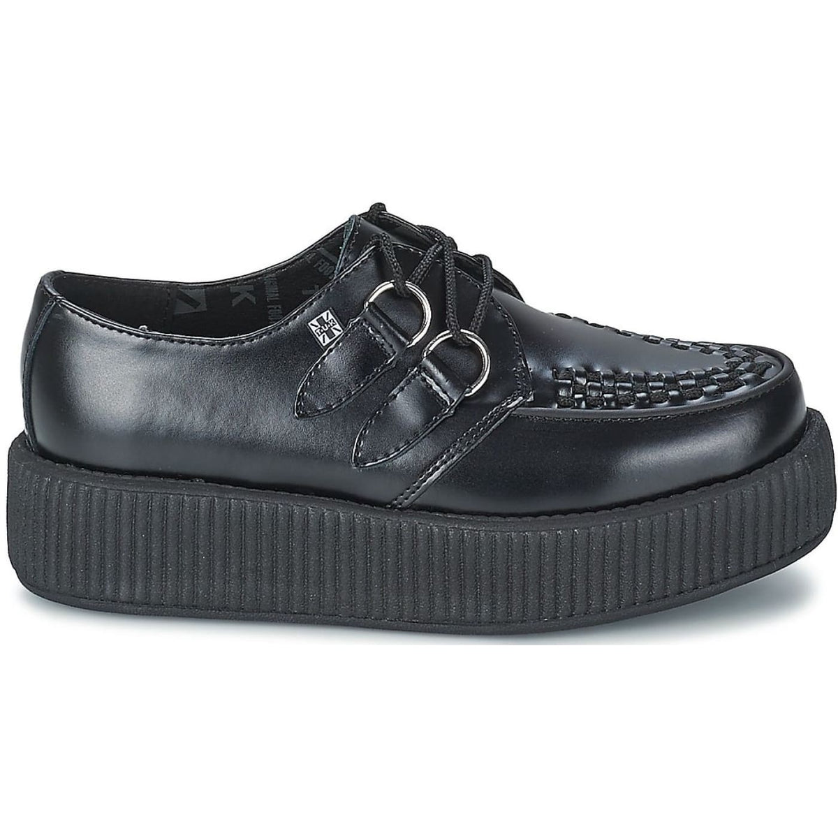 TUK Mondo Hi Black Unisex Leather Platform Creepers Shoes Top Brand Shoes