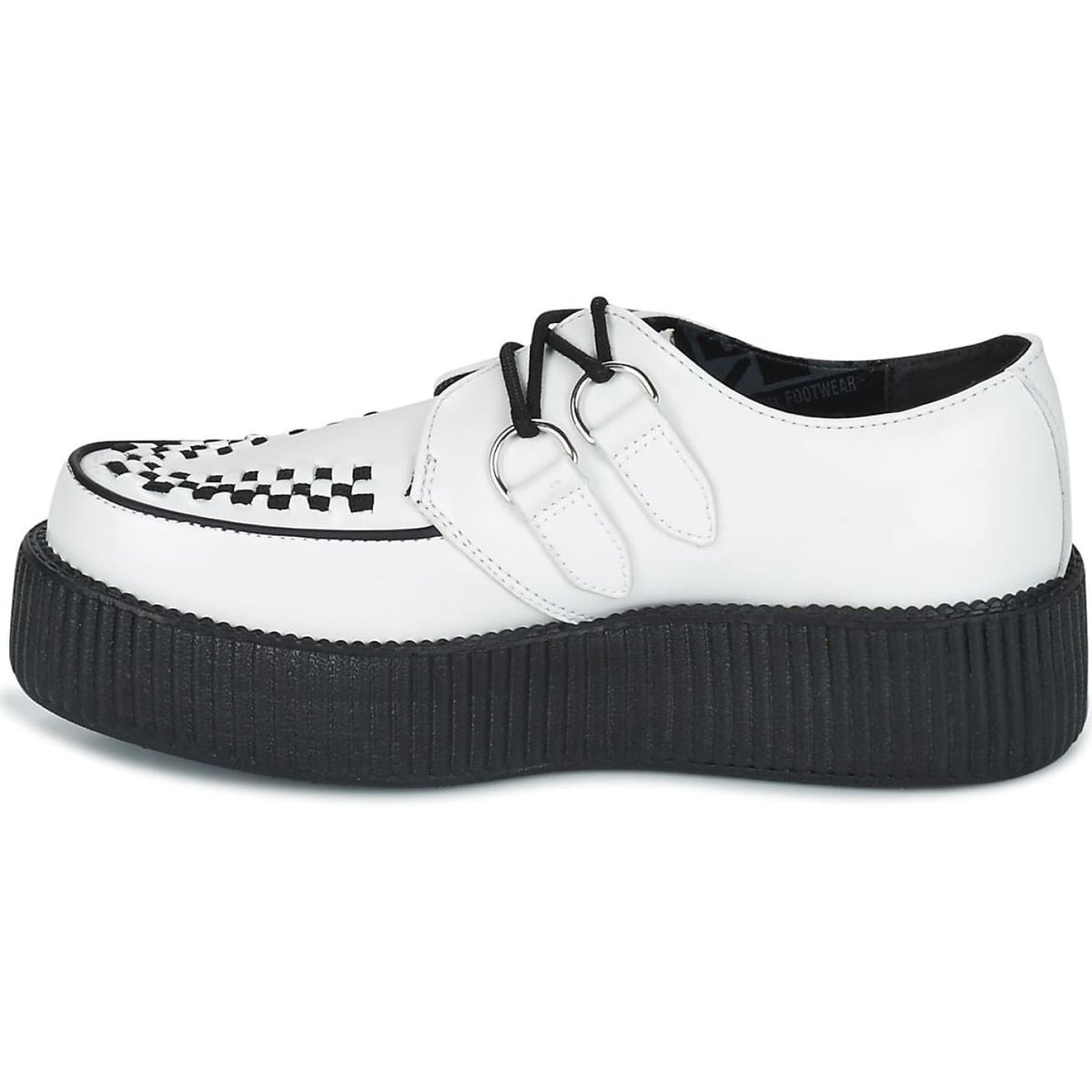 TUK Viva Mondo Hi White Black Unisex Leather Platform Creepers Shoes Top Brand Shoes