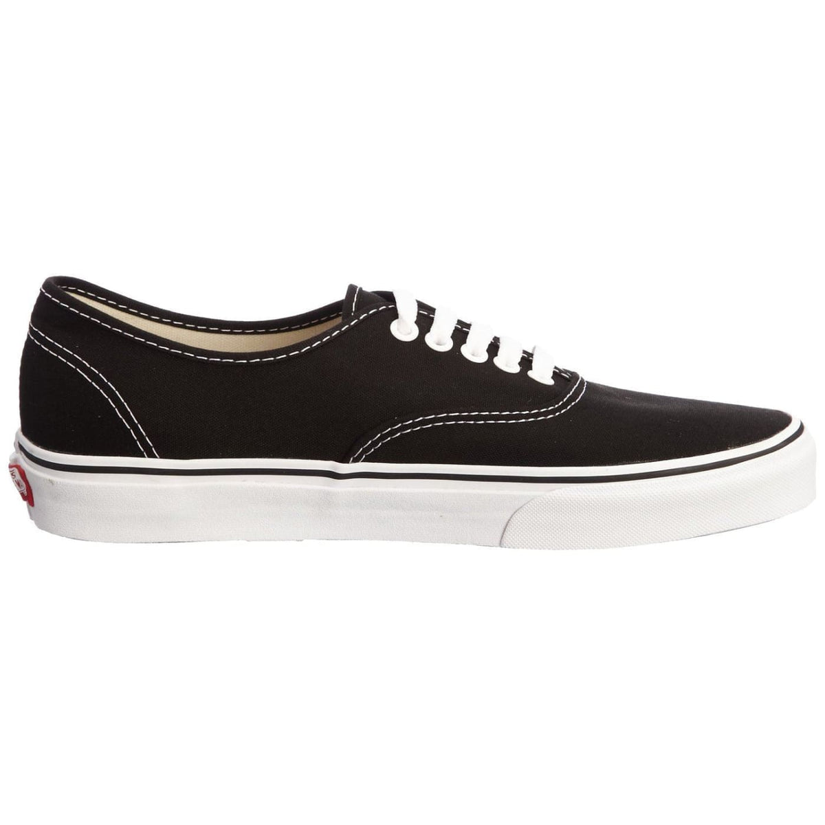 Vans authentic black canvas sale skate shoes