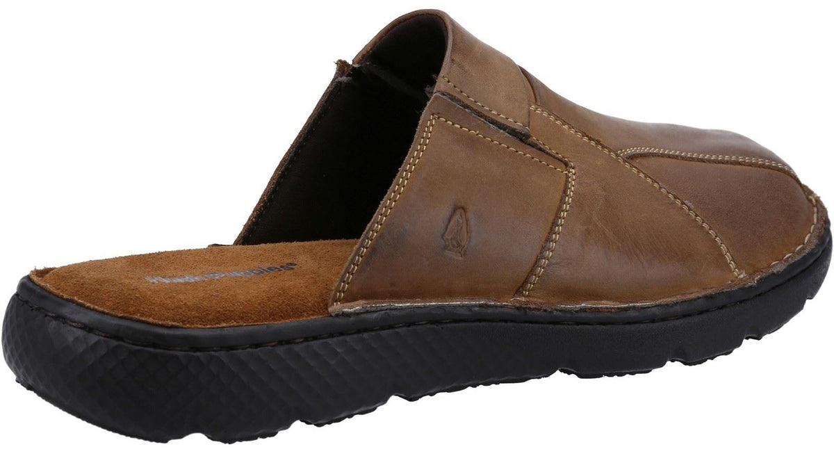 Hush Puppies Carson Brown Mens Leather Mule Sandals Shoes – Top Brand Shoes