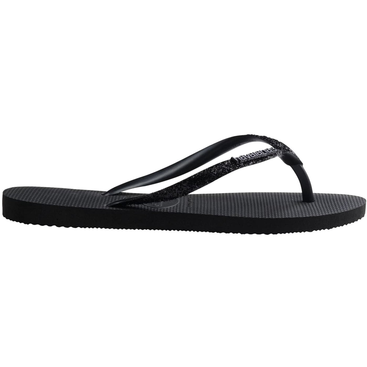 Havaianas Slim Glitter II Black Dark Grey Women's Flip Flops – Top ...