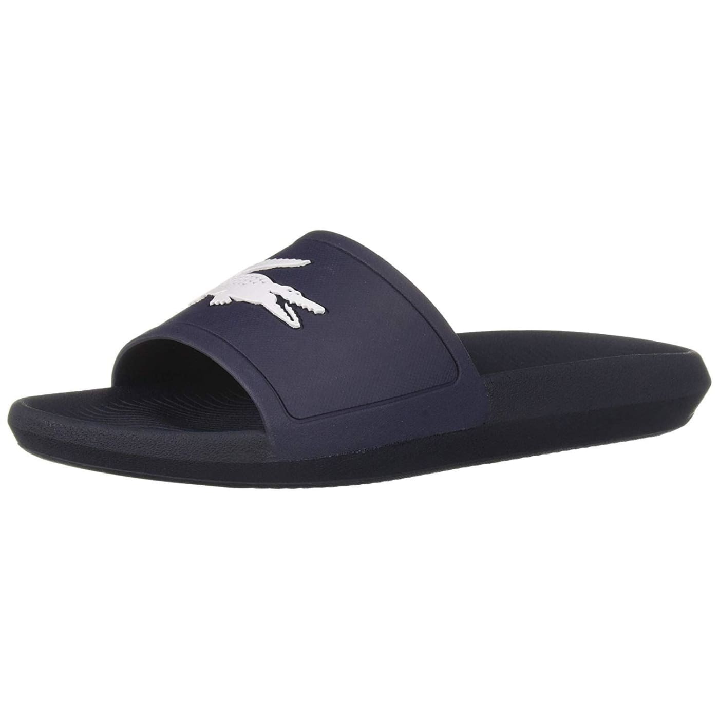 Mens white lacoste flip flops best sale